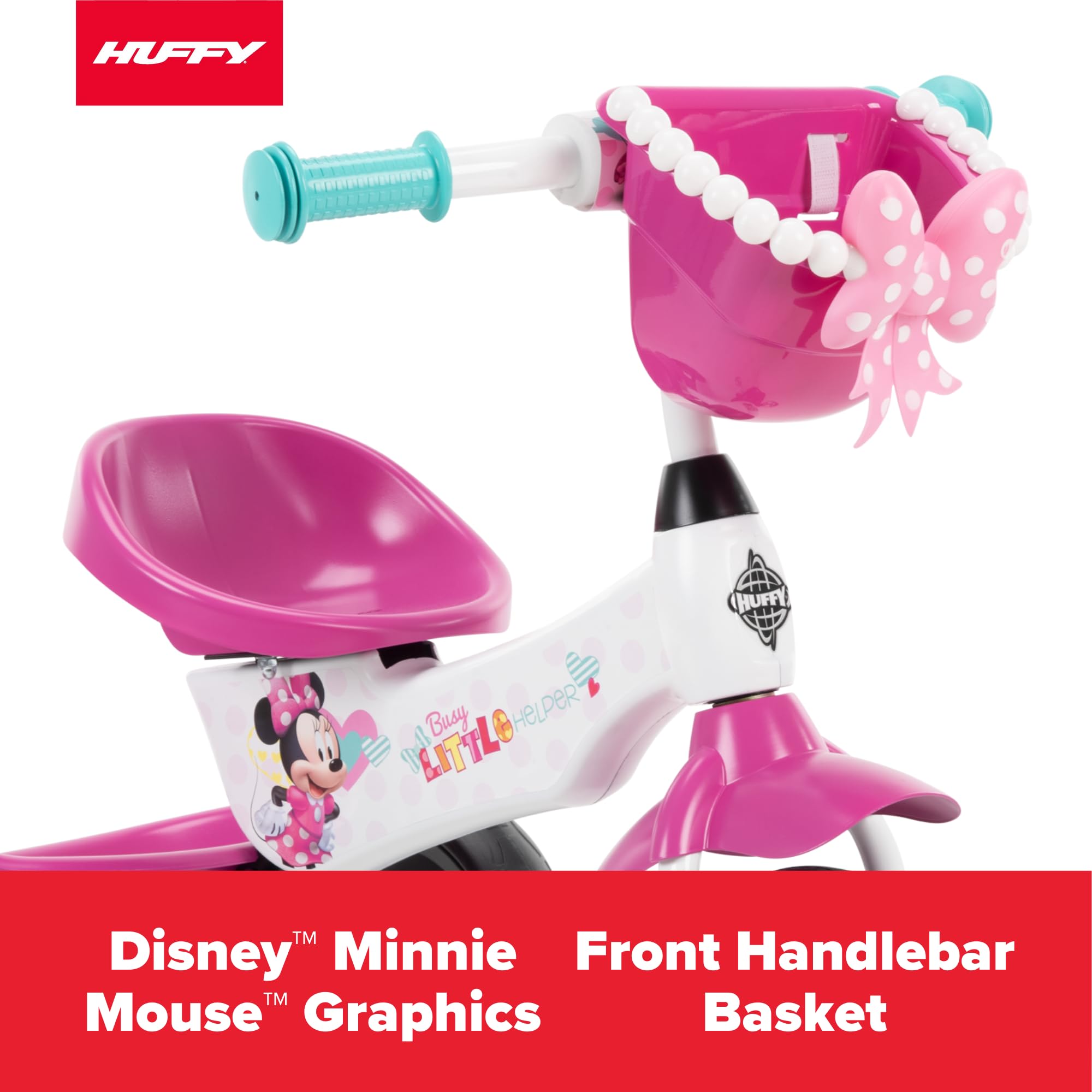 Huffy Disney Minnie Mouse Girl Tricycle - Safe, Sturdy, and Fun